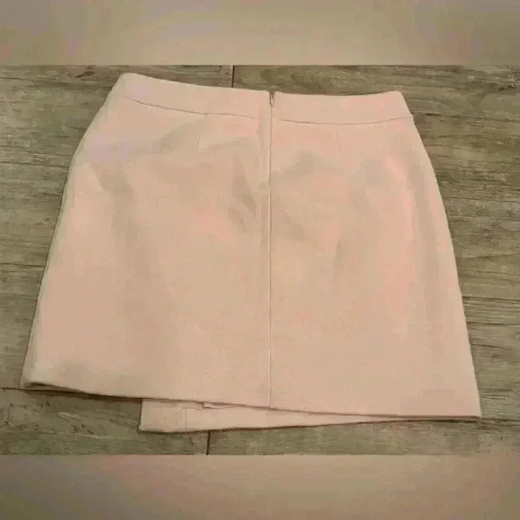 White House Black Market Pink Asymmetric Hem Zipper Detail Skirt size 6 - Picture 7 of 9